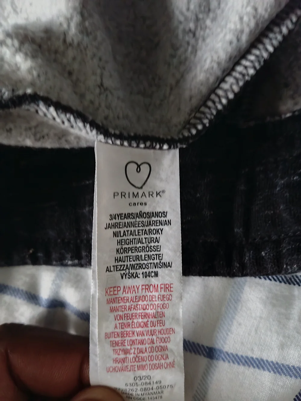 Primark Kids Black Heather Drawstring Jogger Pants Size 3/4 Years
